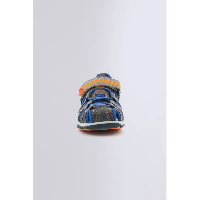 KAWA BLEU MARINE ORANGE SANDALES Cuir Mixte