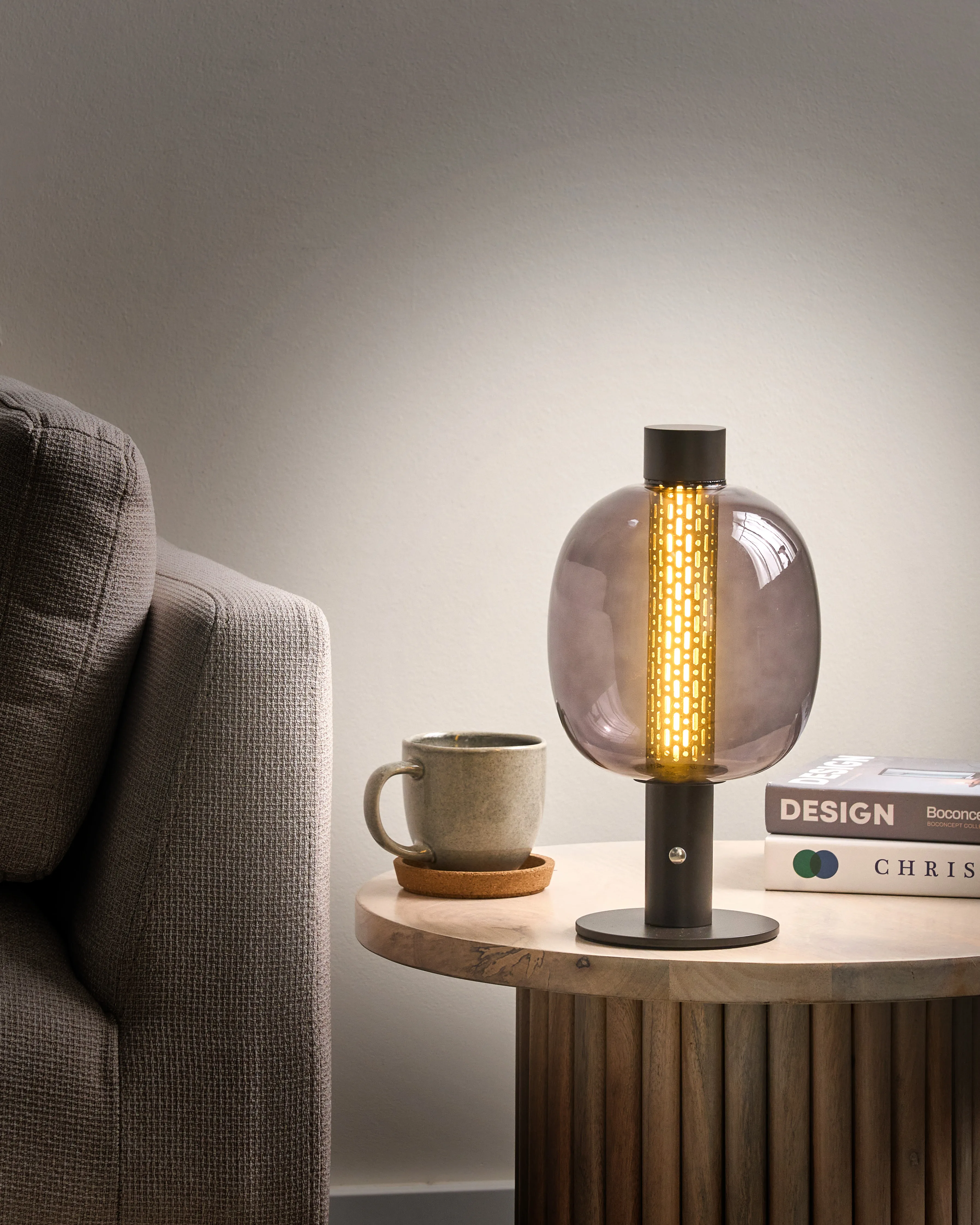 LED draadloze tafellamp PULANGI met dimmer Metaal Zwart