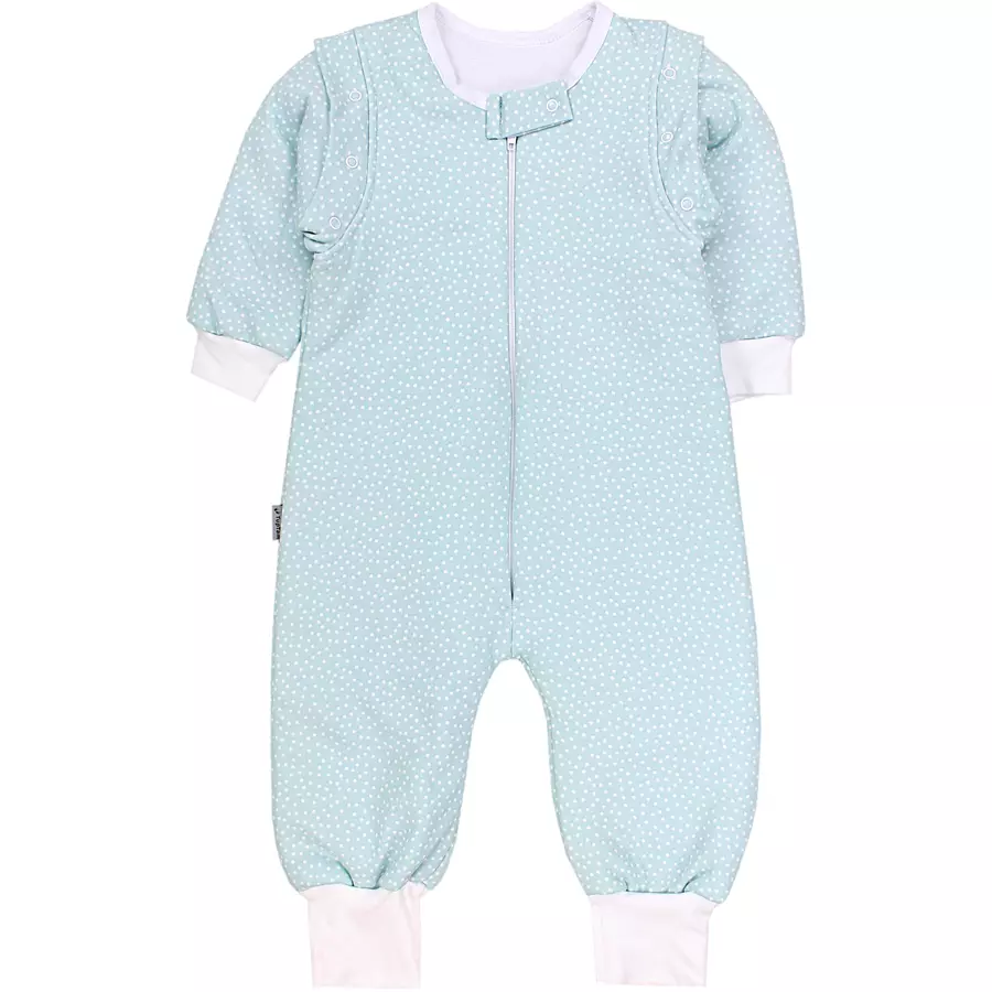 TupTam Baby Schlafsack mit Beinen und Ärmel Winter grünweiß