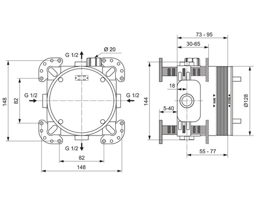 Ideal Standard EASY-BOX inbouw basisunit kit 1 A1000NU