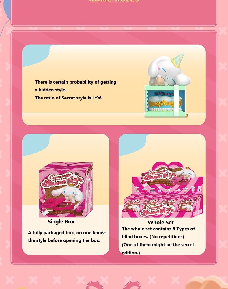 TOPTOY - Cinnamoroll-personages - Dessertseriefiguren (9 soorten) (Blind Box)