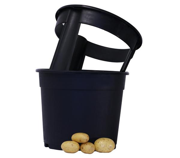 Gardenlife Potato Pot, schwarz, ca. Ø30/H27