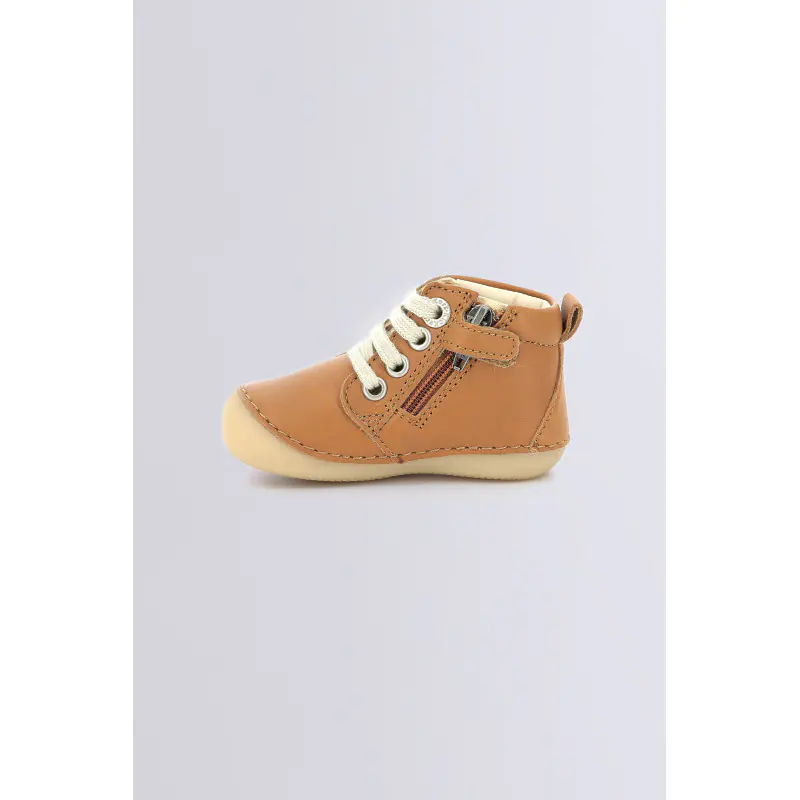 Sonizip Camel BOTTILLONS Cuir Garçon