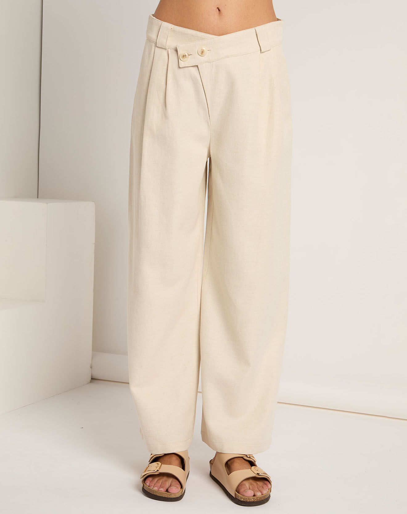 See u Soon Pantalon en Lin mélangé Elena blanc