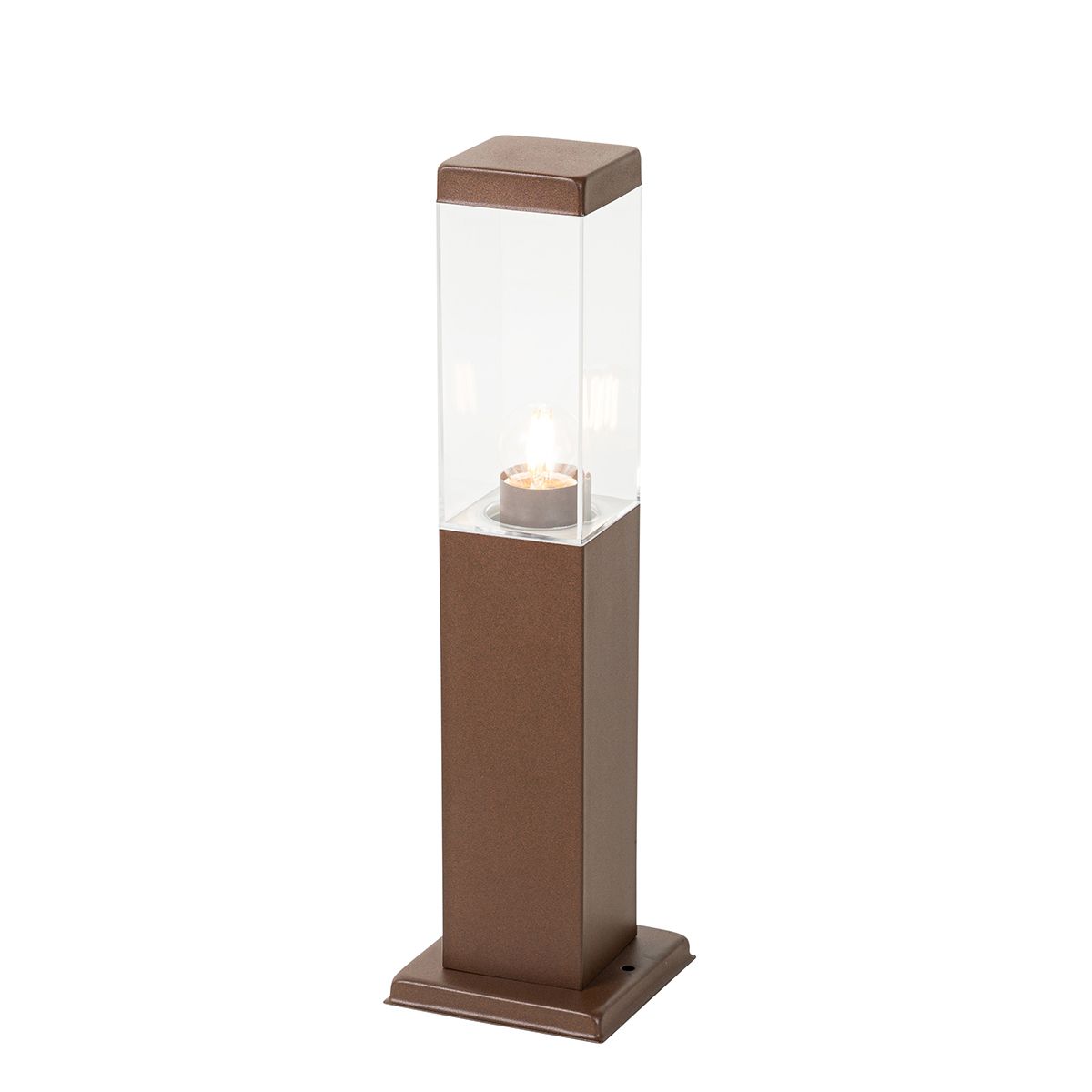 Moderne buitenlamp paal roestbruin 45 cm - Malios