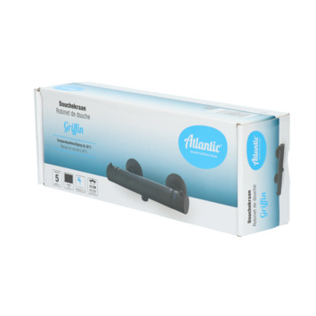 Atlantic thermostatische douchekraan Griffin Zwart 15 cm
