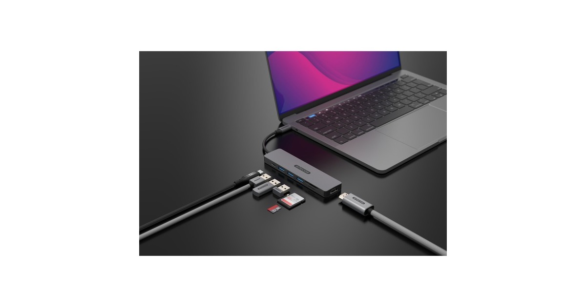 Sitecom7-in-1 USB-C Power Delivery Multiport dockingstation  (Grijs)