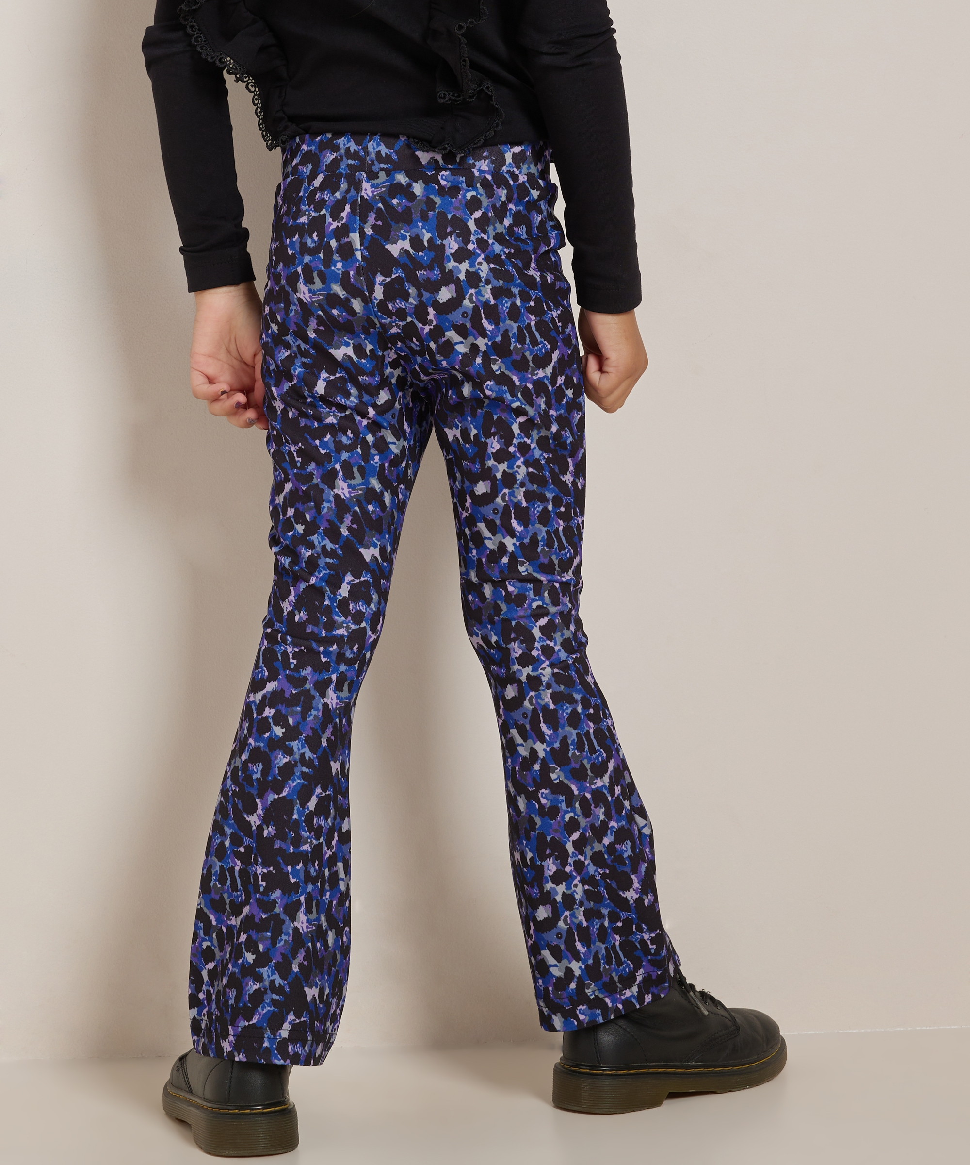 flared fit broek panterprint