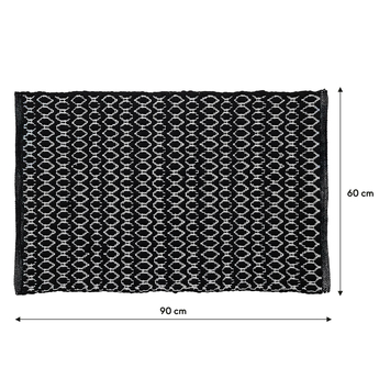 Sealskin badmat boho 60x90cm zwart