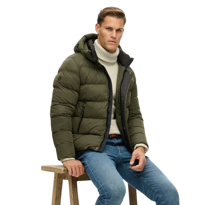 Superdry Microfibre Hooded Sports Puffer Winterjas Heren