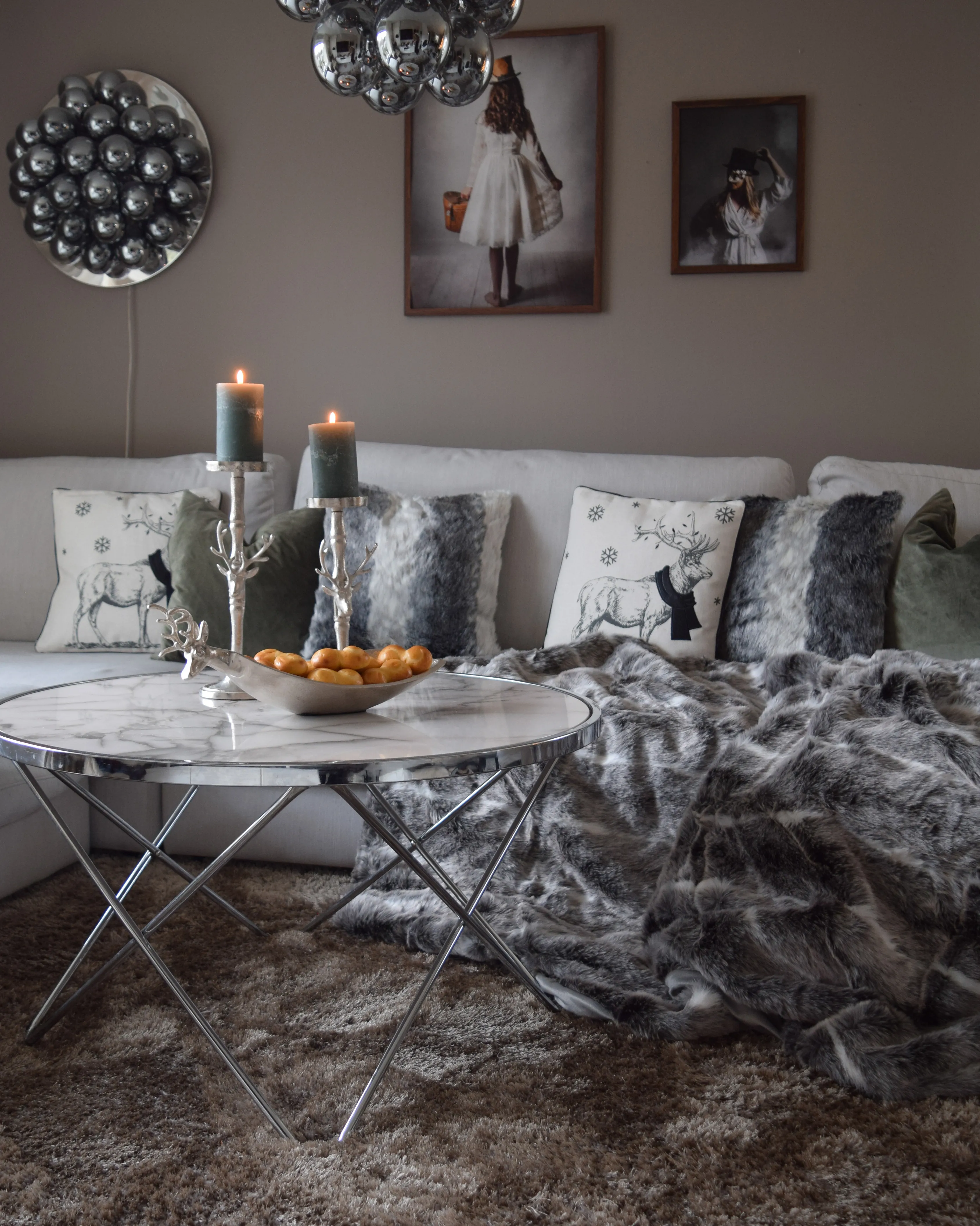 Set van 2 sierkussens SVEN 45 x 45 cm Zwart kerstmotief