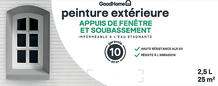 Peinture extérieure appuis de fenêtre GoodHome baltimore 2,5L