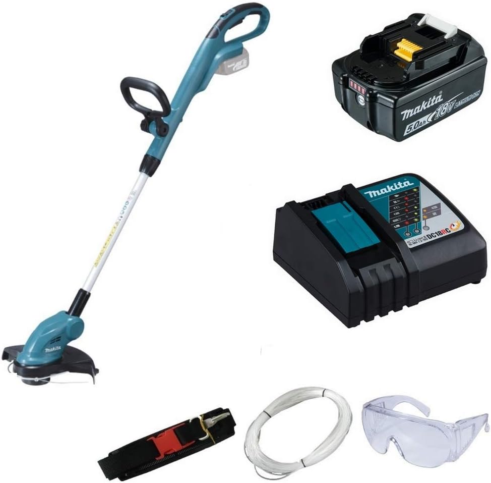 Akku-Rasentrimmer DUR181Z 18V + BL1850B Akkupack 5,0Ah + Ladegerät DC18RC
