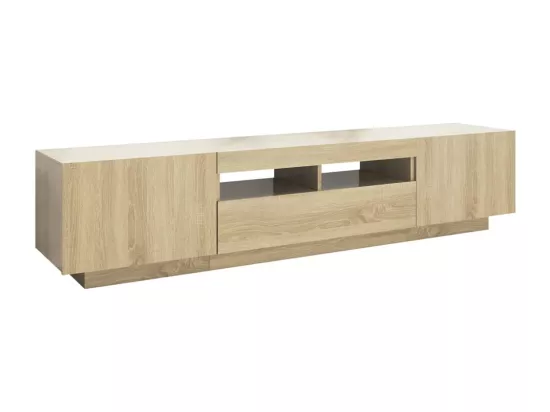 Meuble TV avec lumières LED Chêne sonoma 180x35x40 cm