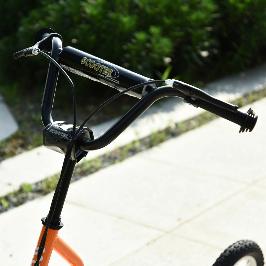 HOMCOM Kinderroller mit Handbremse orange