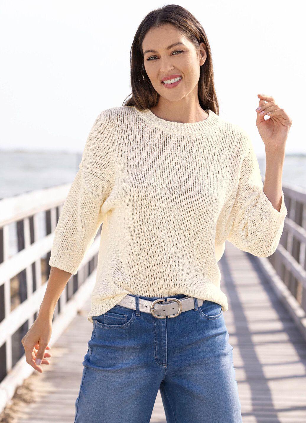 Pullover mit Leinen