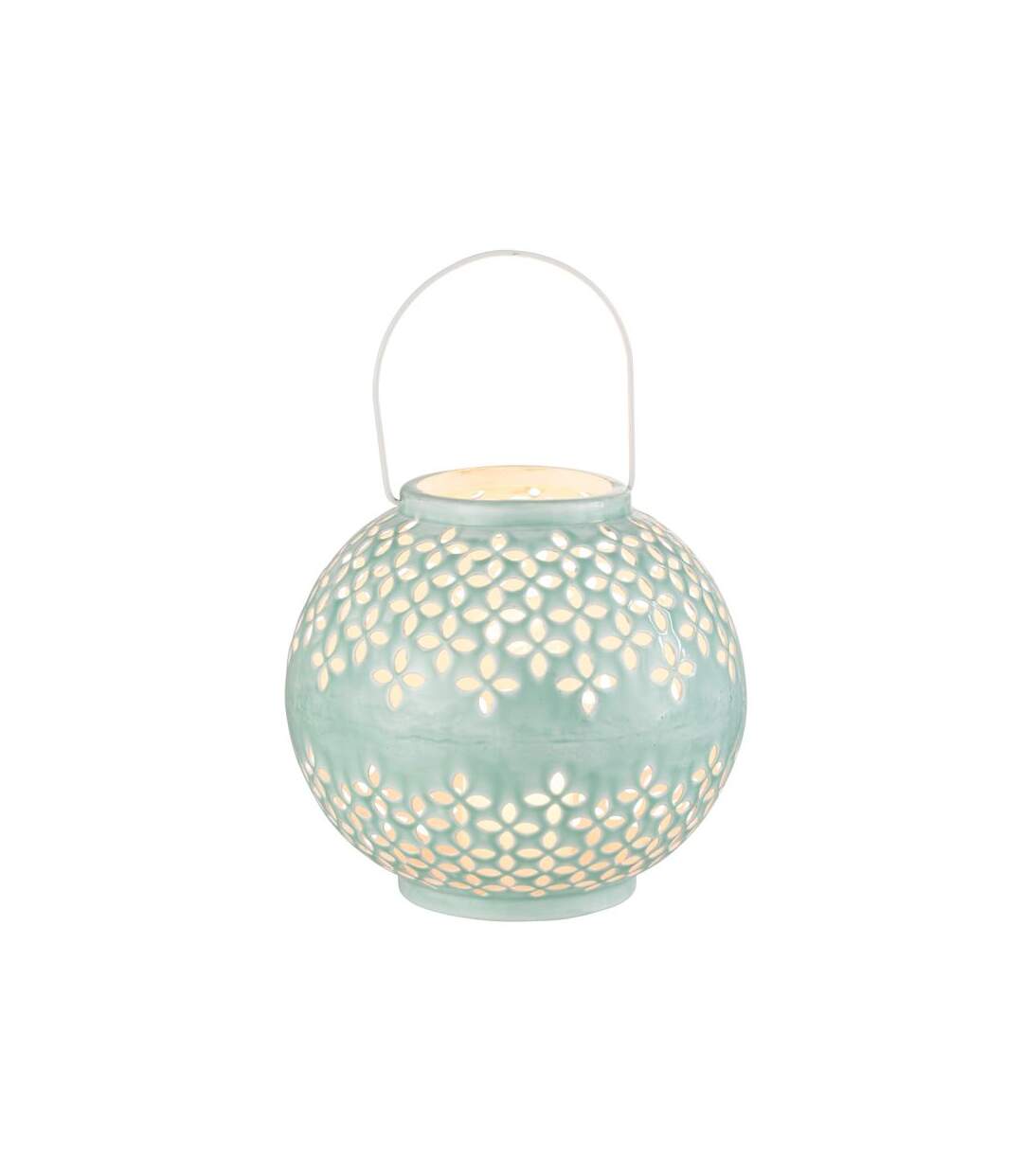 Paris Prix - Lanterne Ronde Métal sévilla 30cm Bleu