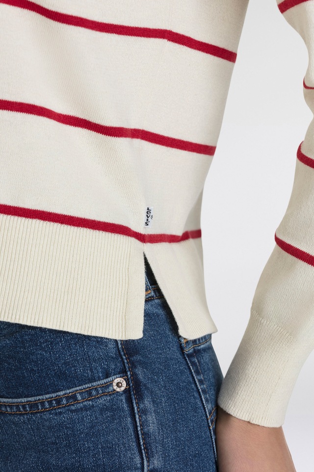 Levi's® Longpullover »PETAL VNECK SWEATER« mit Rippbündchen