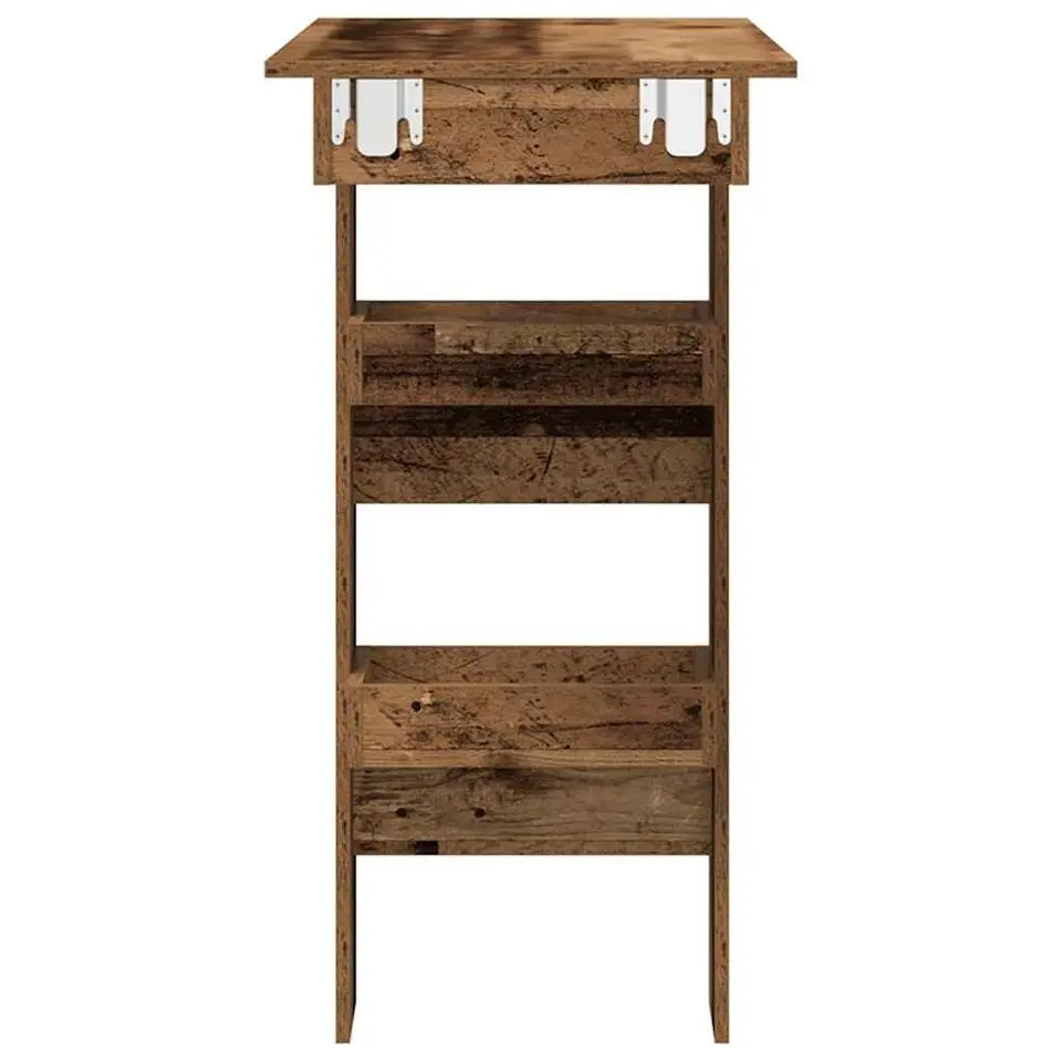 vidaXL - Wandgemonteerde bartafel - Oud hout - Bewerkt hout - 102x45 cm