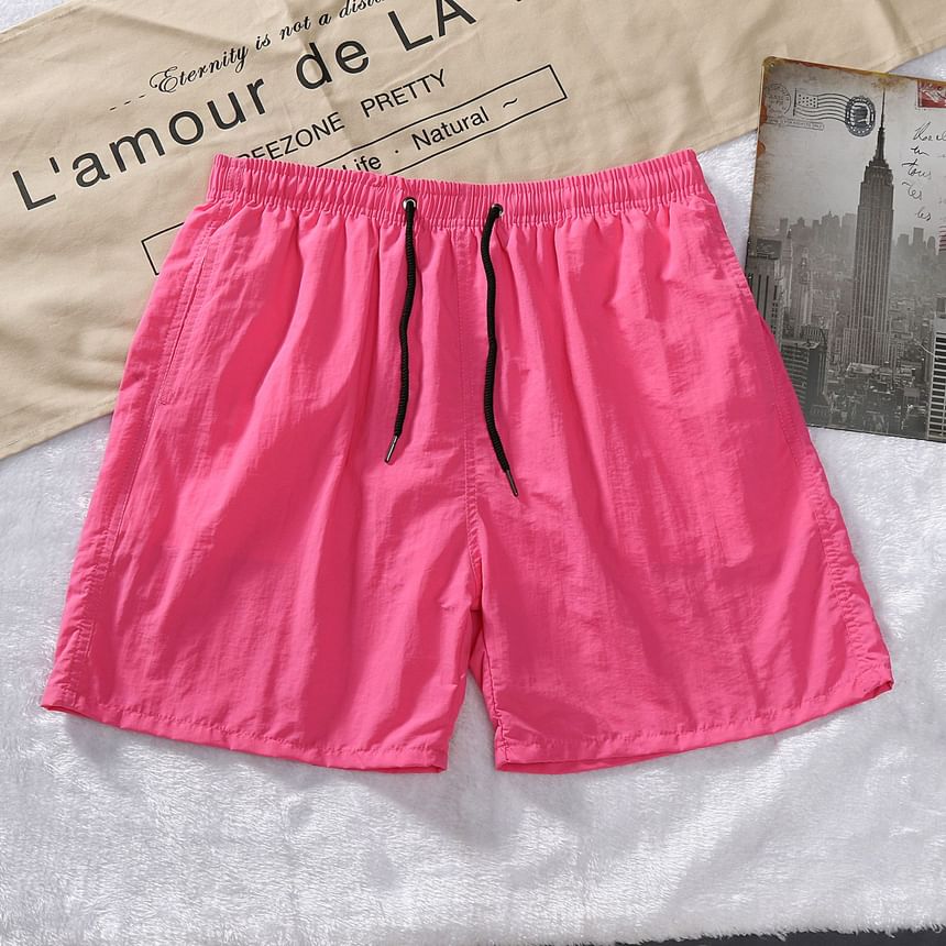 Posive - Effen shorts met trekkoord in de taille