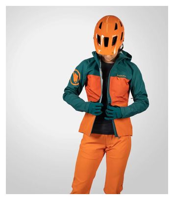 Veste Imperméable Femme Endura SingleTrack II Vert / Orange