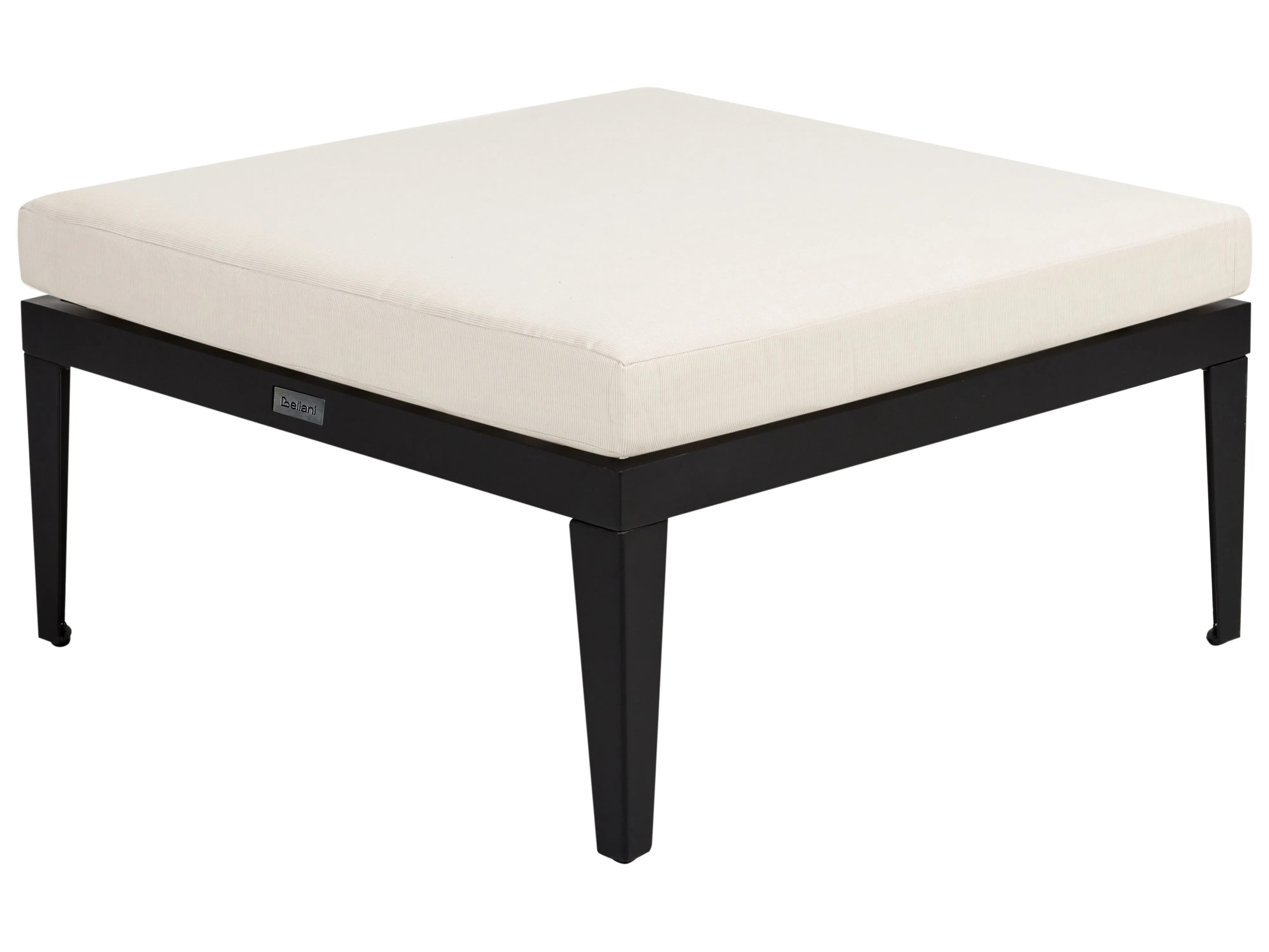 Loungeset met tafel en ottomaan 3-zits BRACCIANO linkszijdig Gecertificeerd acaciahout Lichtbeige