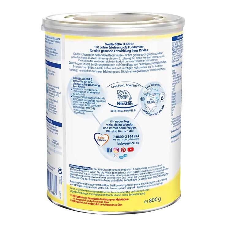 Nestle Beba Junior 2 + Pulver, 800 g