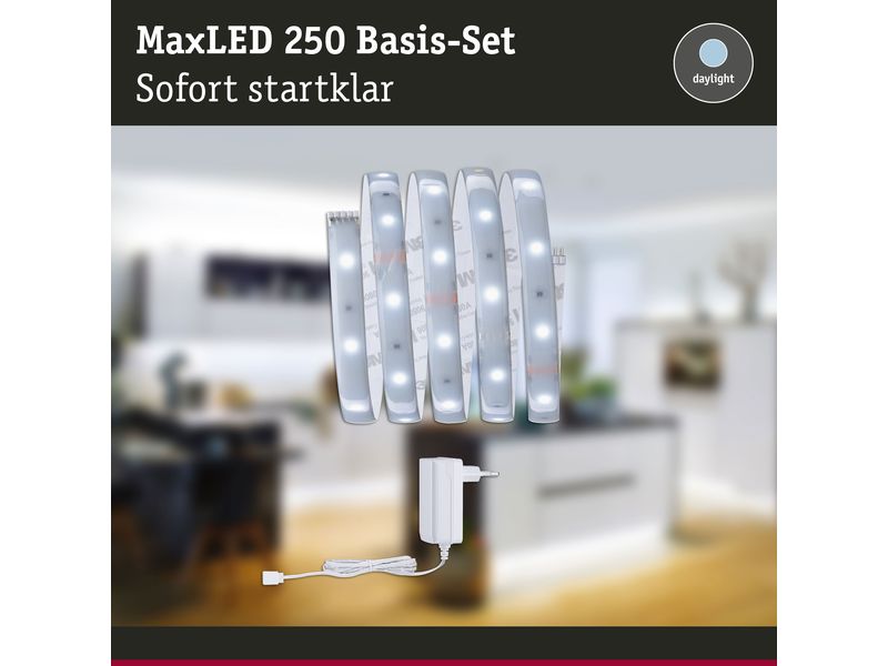 Paulmann LED-Stripe MaxLED 250 6500 K, 1.5 m Basisset Beschichteter LED-Streifen, kürzbar