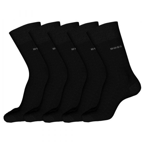 Boss Meias Curtas Uni Color 10244642 01 5 Pares Black 35-38