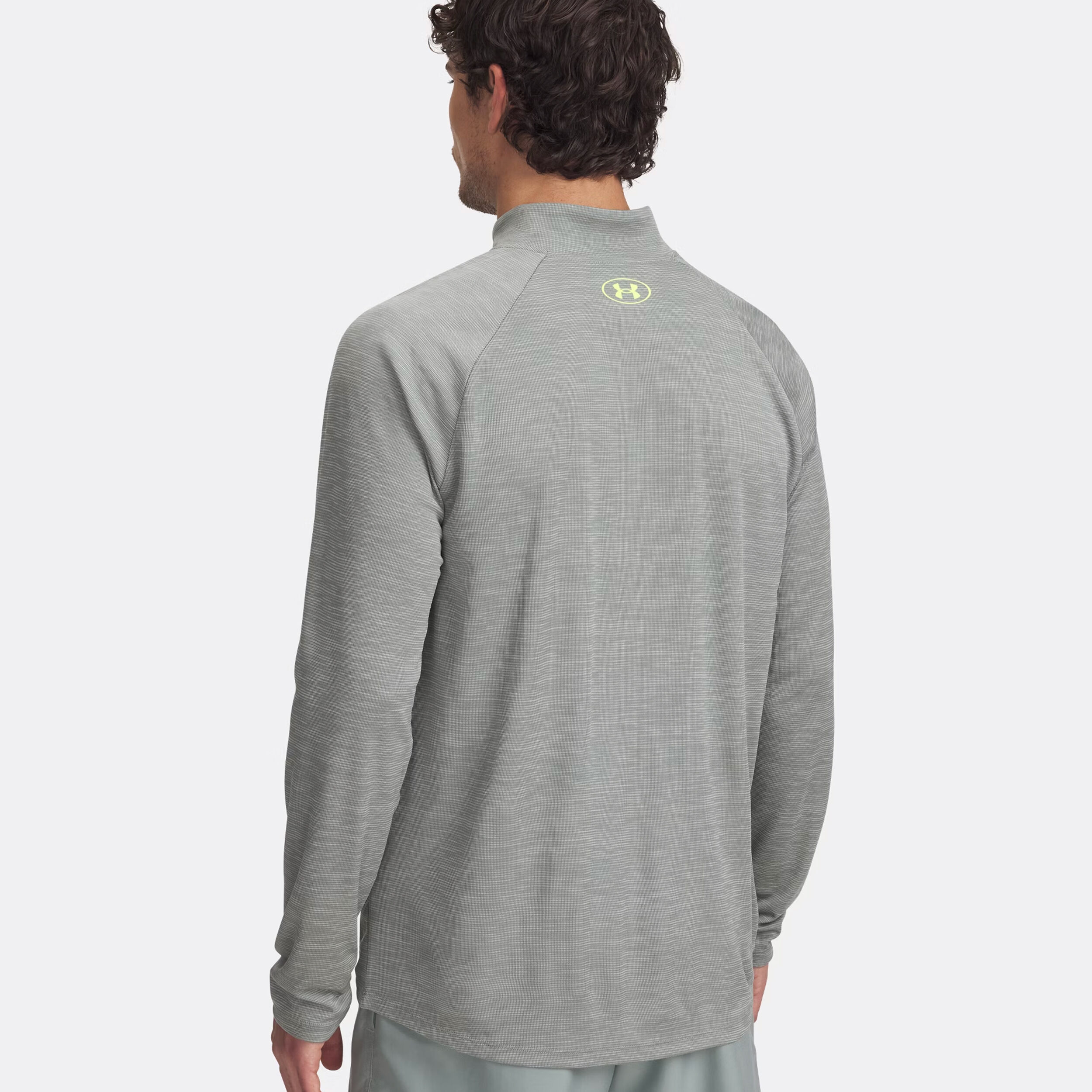 Under Armour Tech Textured Half-Zip Haut Manches Longues Hommes - Vert