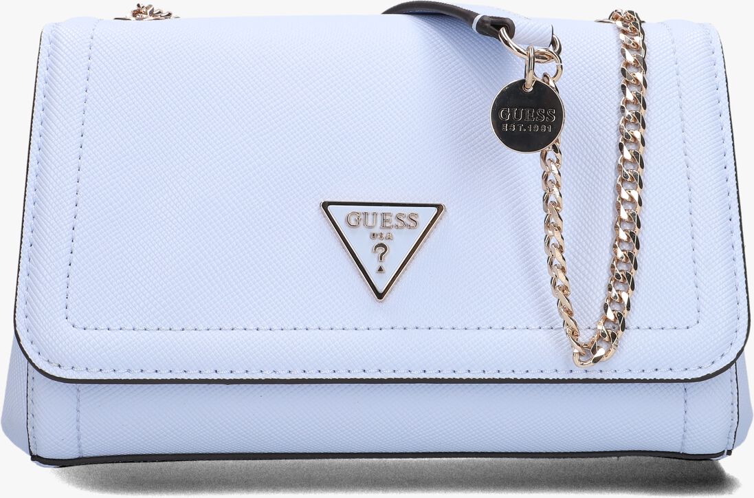 GUESS blauwe guess schoudertas noelle convertible xbody flap