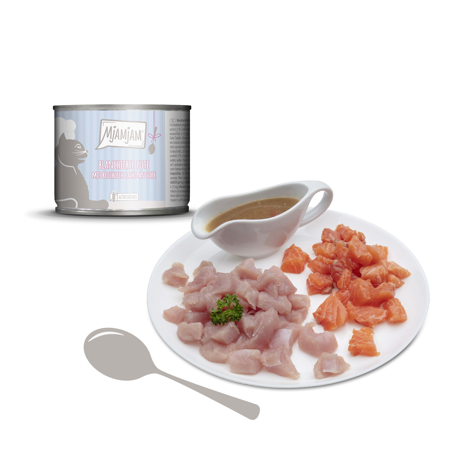 MjAMjAM – blanchierte Pute mit reichlich Lachs an Soße