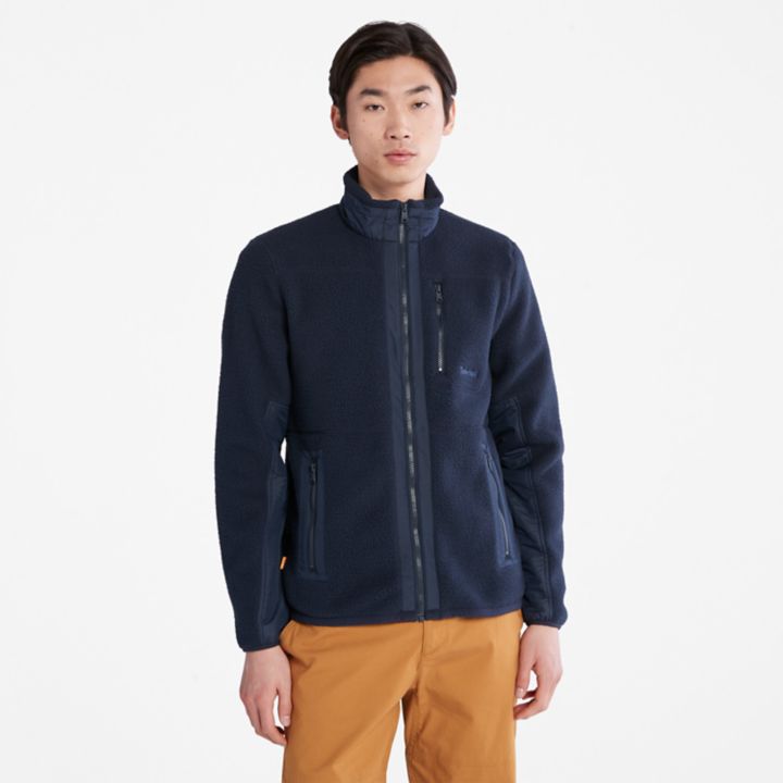 Jaqueta Sherpa Fleece Masculina Azul Marinho
