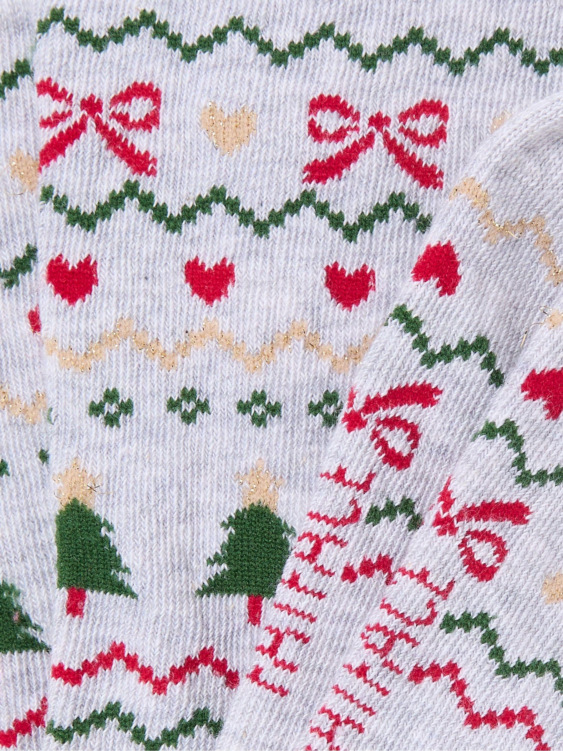 Grijs - FatFace Fairisle Socks