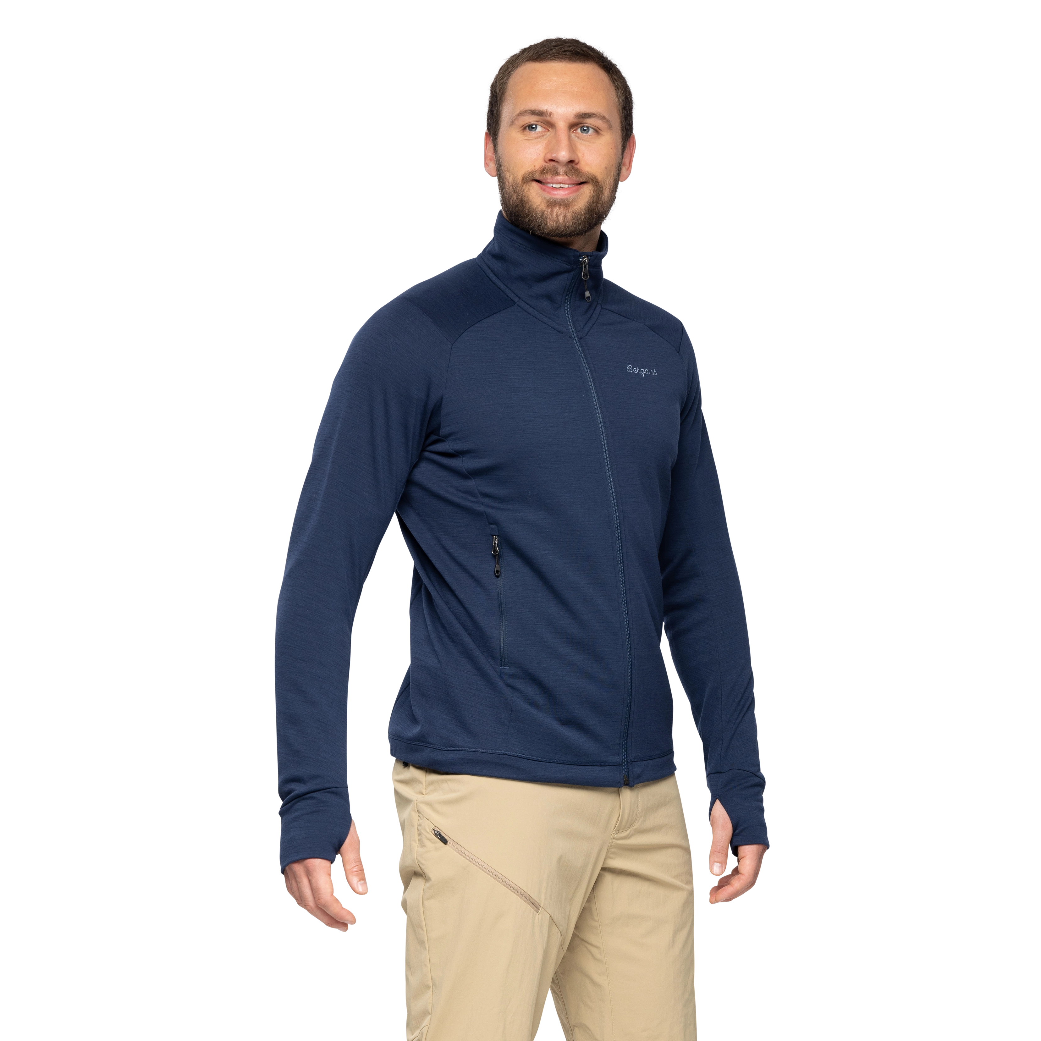 Rabot Merino Tech Midlayer Jacket Men Navy Blue