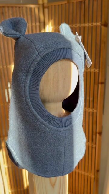 Balaclava Ull 2-lags – Bamseører, Børstet Ullfleece | Ears Wool