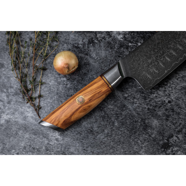 Couteau Fukito Olive Damas modèle Santoku 18cm Fukito