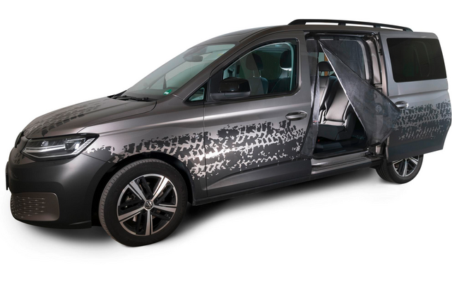 Mayr Van Schiebetürenmoskitonetz mit Reißverschluss geeignet für Caddy V Maxi / Connect (lang)  mit Maschenweite Fine-mesh