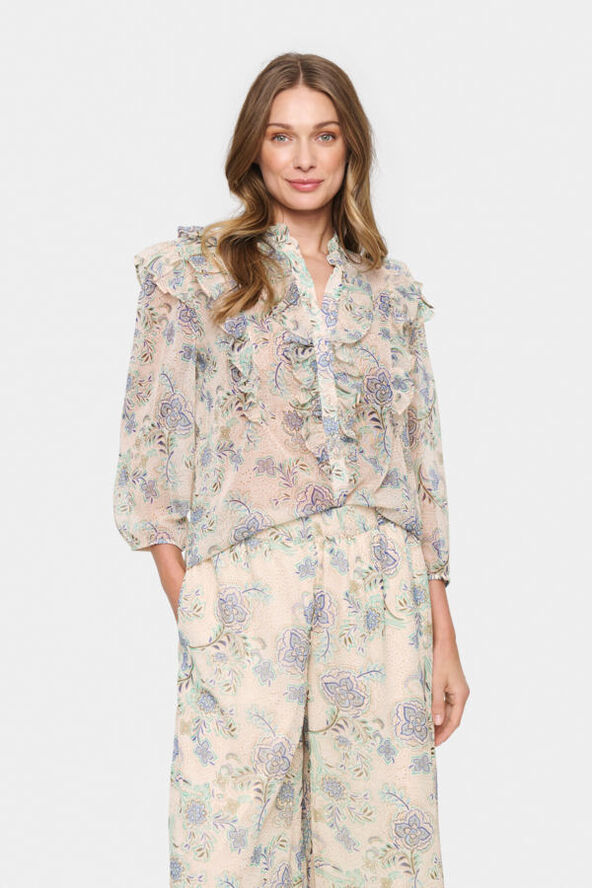 Saint Tropez DojaSZ Shirt Creme vintage paisley
