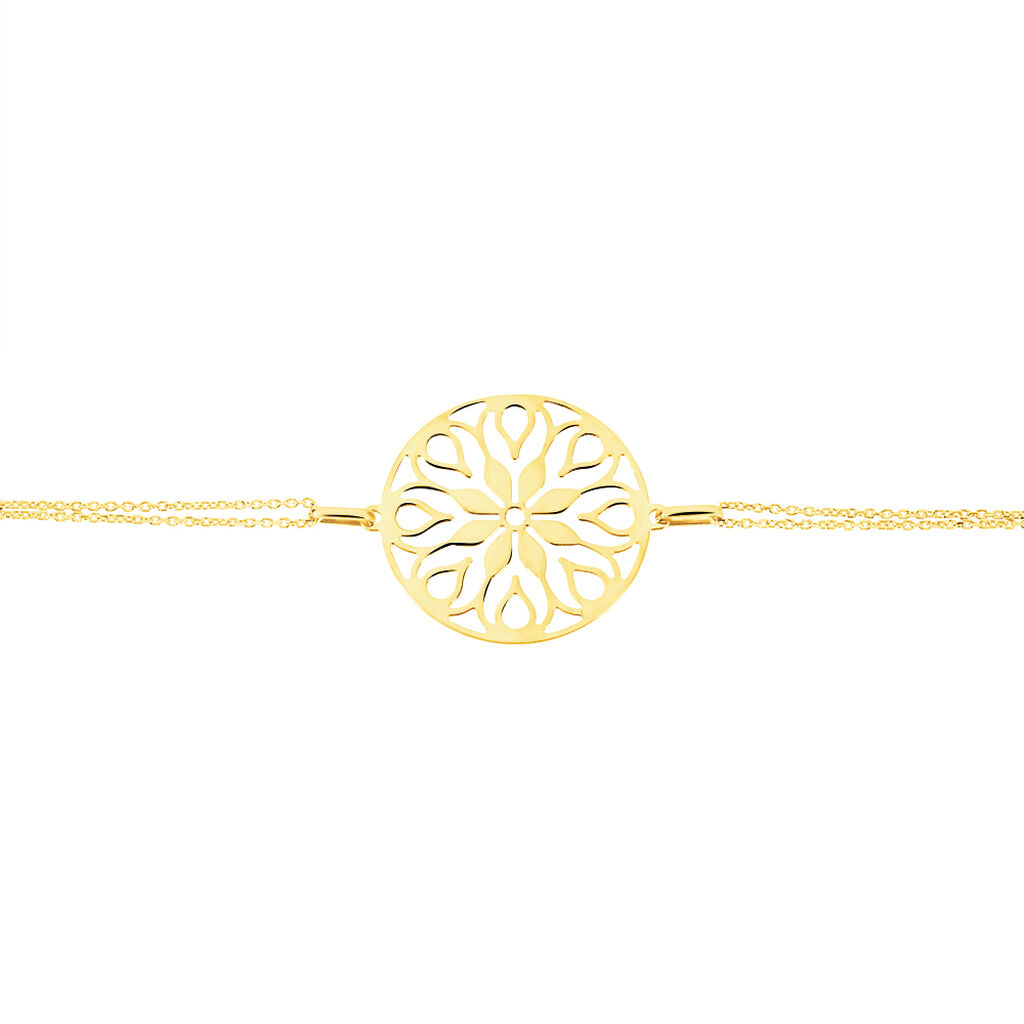 Bracelet Rosace Or Jaune