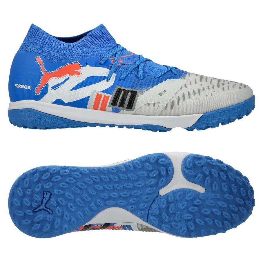 PUMA Future 8 Match TT Forever - Blanc/Bleu/Gris/Noir/Glowing Red ÉDITION LIMITÉE