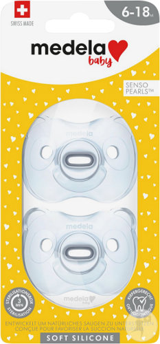 Medela Baby Soft Silicone Sucettes 6-18 Mois Bleu 2 Pièces