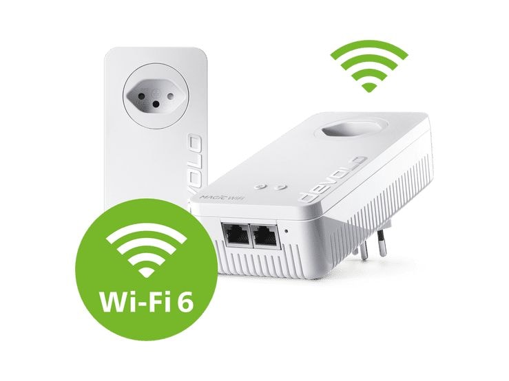 devolo Magic 2 WIFI 6 next Starter Kit 2 Adapter zum Aufbau Ihres Magic-Powerline-Netzwerks