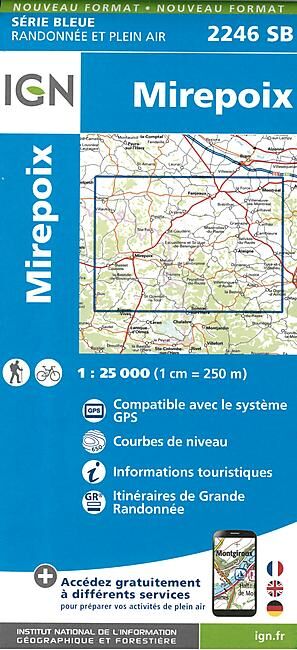 IGN - 2246 SB MIREPOIX 1 25 000