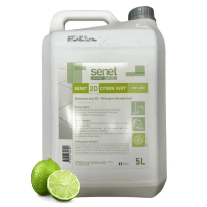 SENET - Détergent sol 2D - Parfum citron vert - 5L