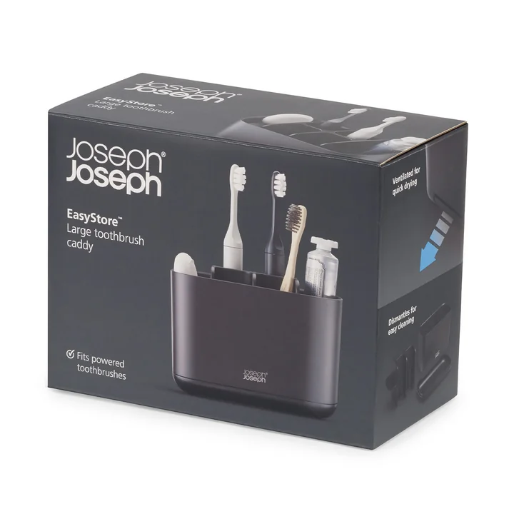 Joseph Joseph - EasyStore Zahnbürstenhalter, large / schwarz