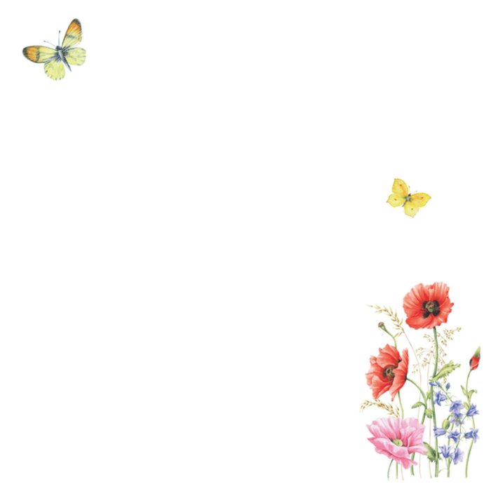 Verjaardagskaart met fleurige bloemen