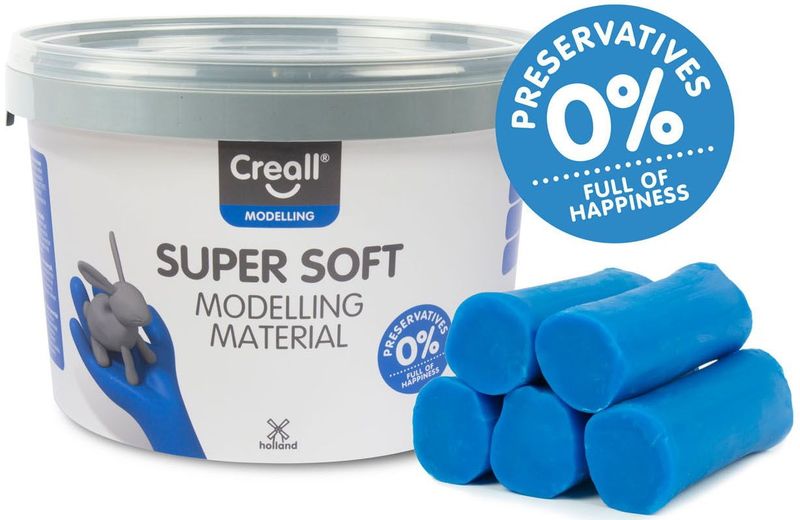 Creall - Supersoft - Boetseerklei - Blauw - 1750 Gram