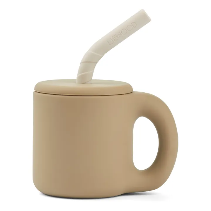 Liewood Tasse paille Jenna en silicone | Beige