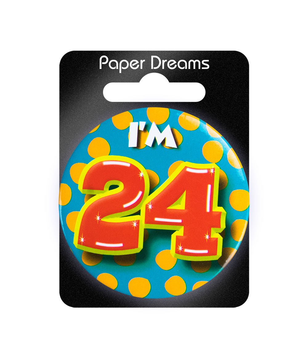 I'm 24 Button 24 Jaar 5,5cm